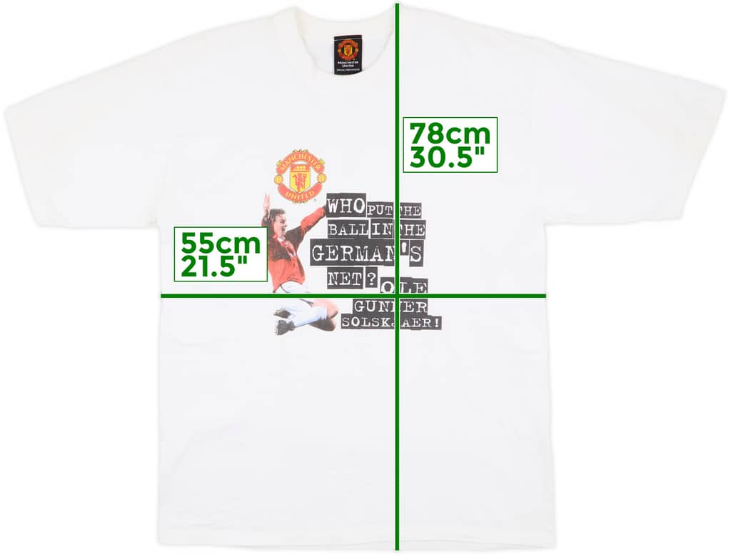 1999 Manchester United Graphic Tee - 9/10 - (XL)
