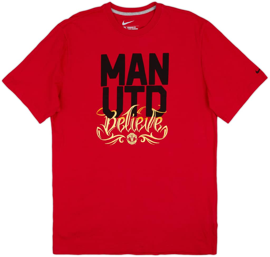 2011-12 Manchester United Nike Cotton Tee - 8/10 - (XL)
