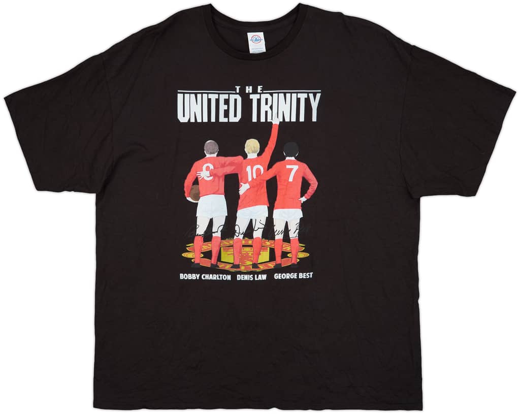 2010s Manchester United 'The United Trinity' Graphic Tee - 8/10 - (3XL)