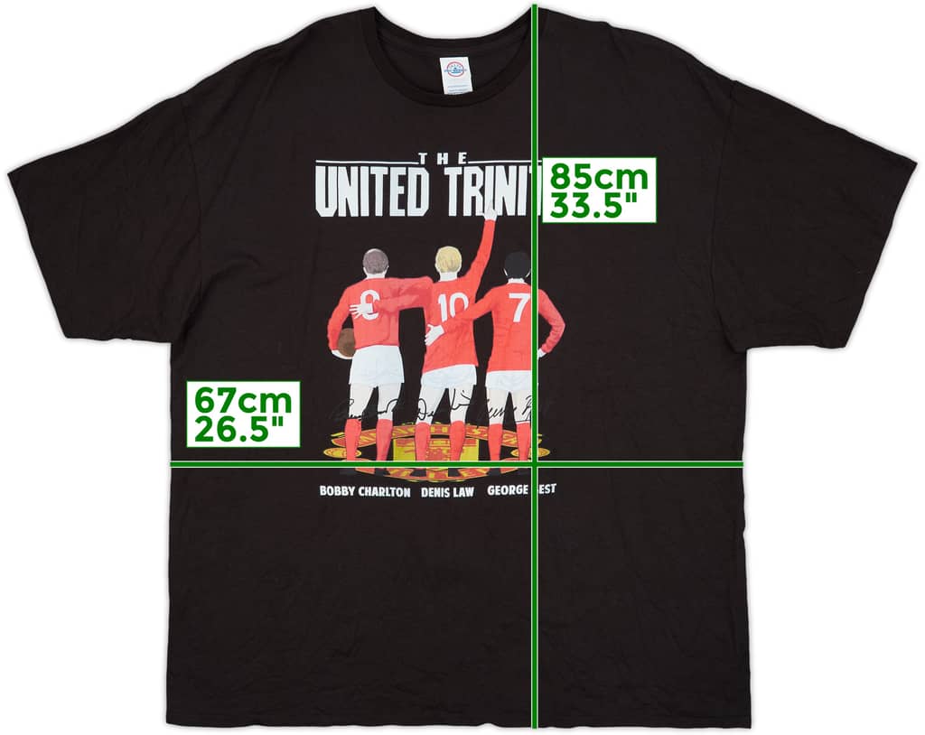 2010s Manchester United 'The United Trinity' Graphic Tee - 8/10 - (3XL)