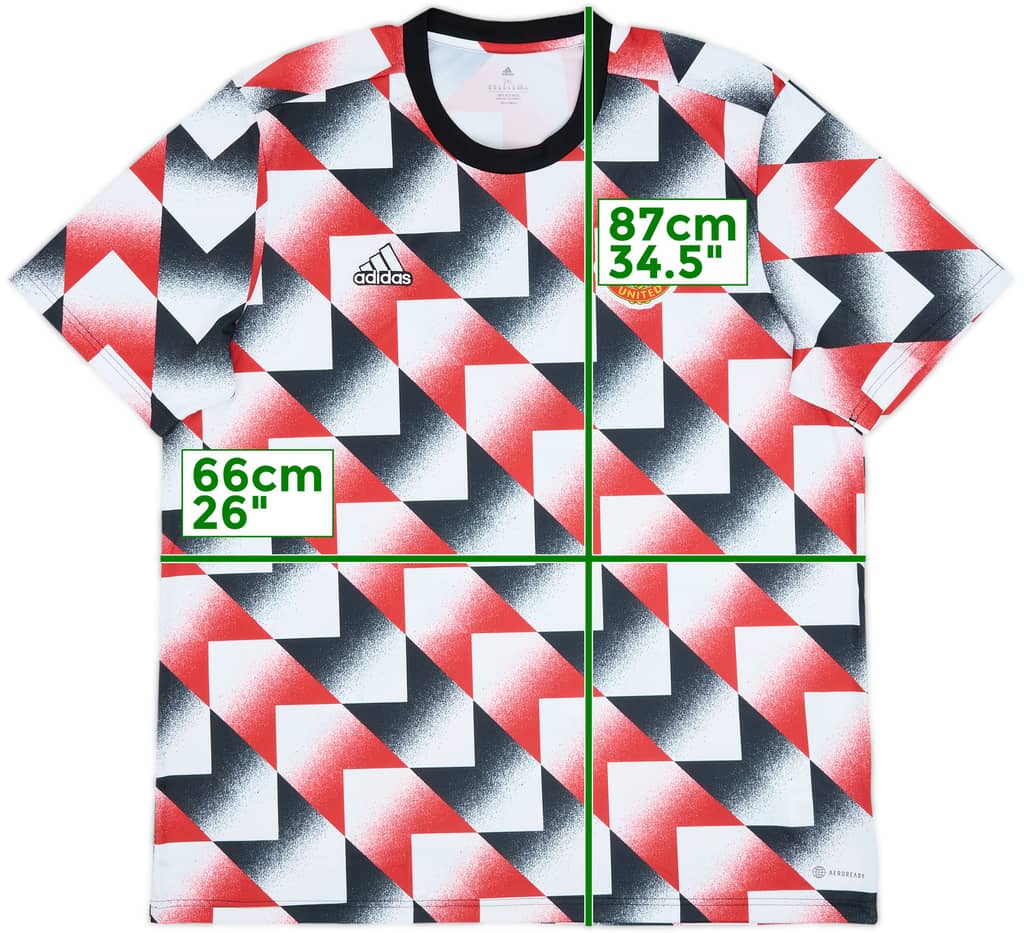 2022-23 Manchester United adidas Pre-Match Shirt - 10/10 - (XXL)