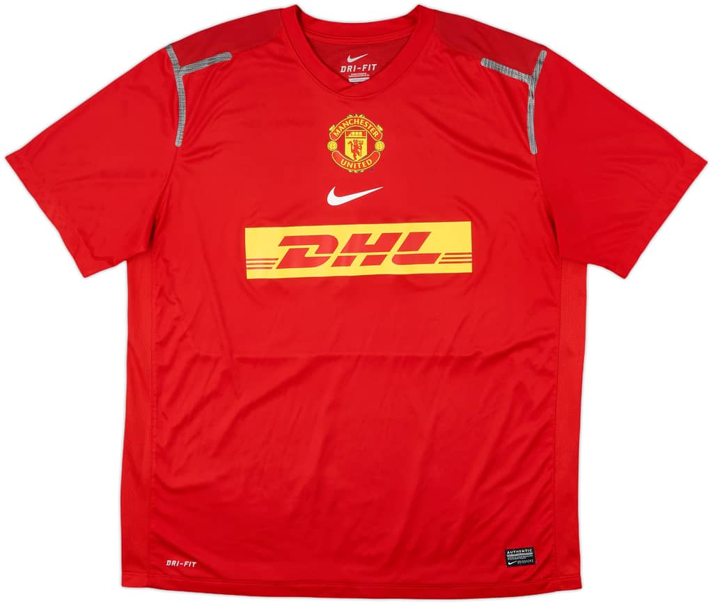 2012-13 Manchester United Player Issue Nike Training Shirt - 9/10 - (XL)