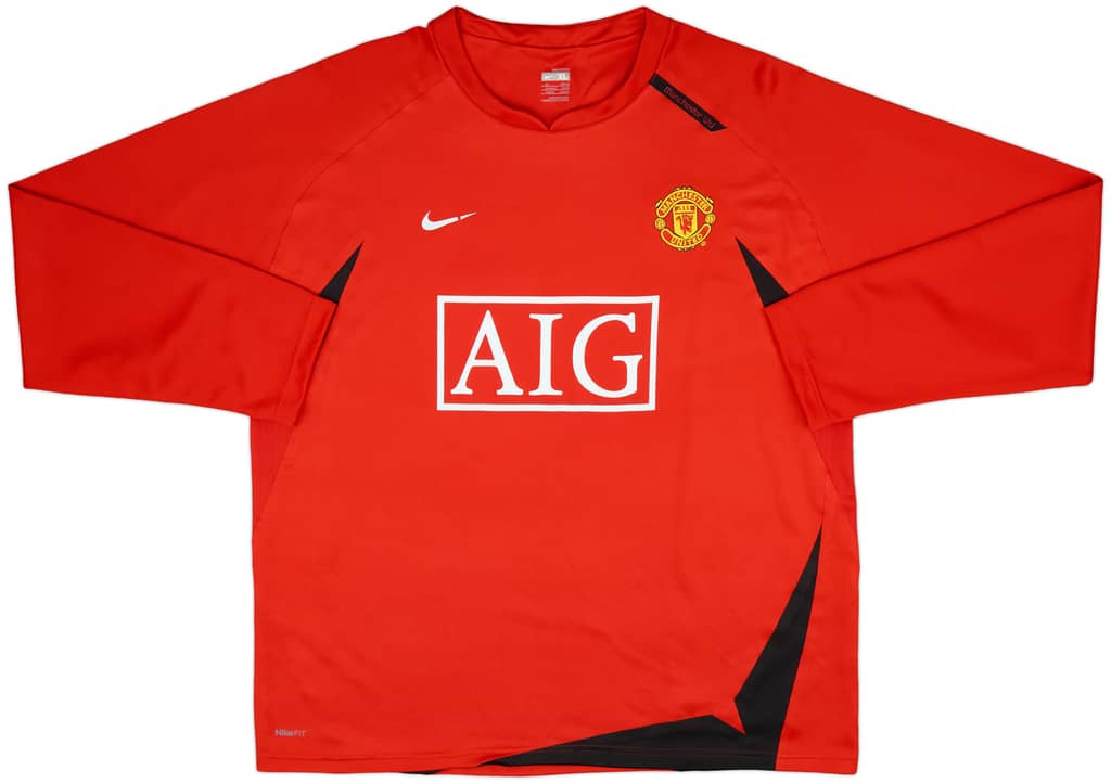 2007-08 Manchester United Nike Sweat Top - 6/10 - (XL)