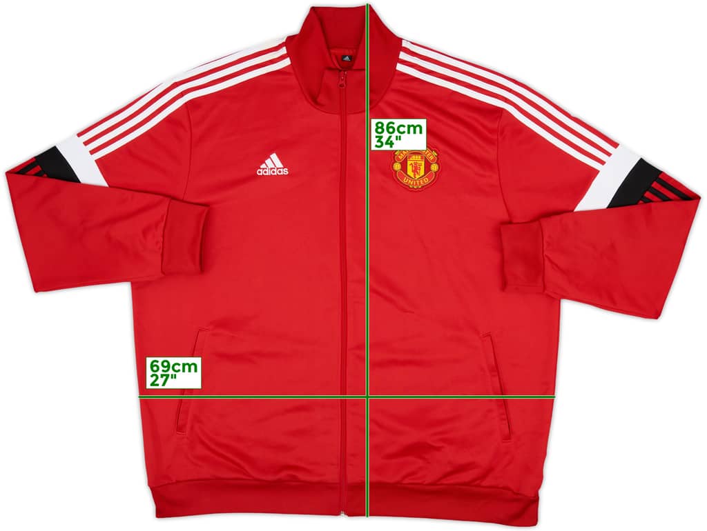 2017-18 Manchester United adidas Track Jacket - 8/10 - (3XL)