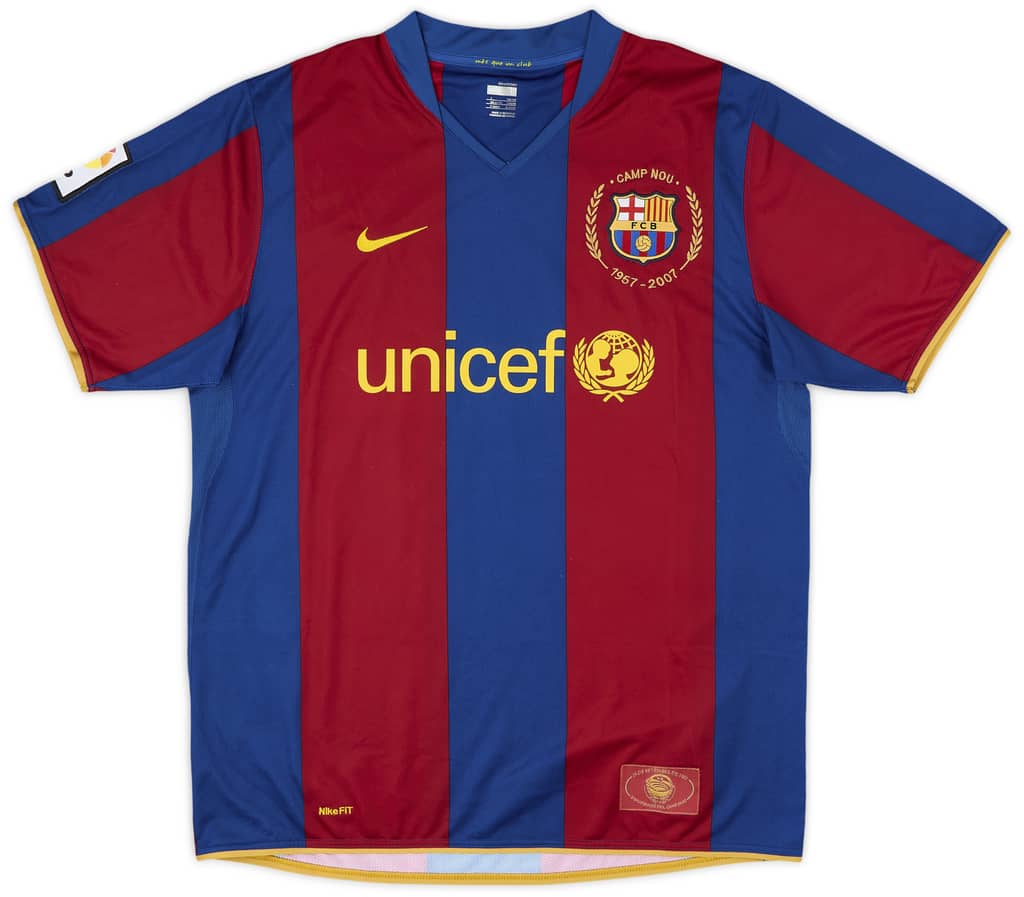 2007-08 Barcelona Home Shirt Messi #19 - 6/10 - (L)