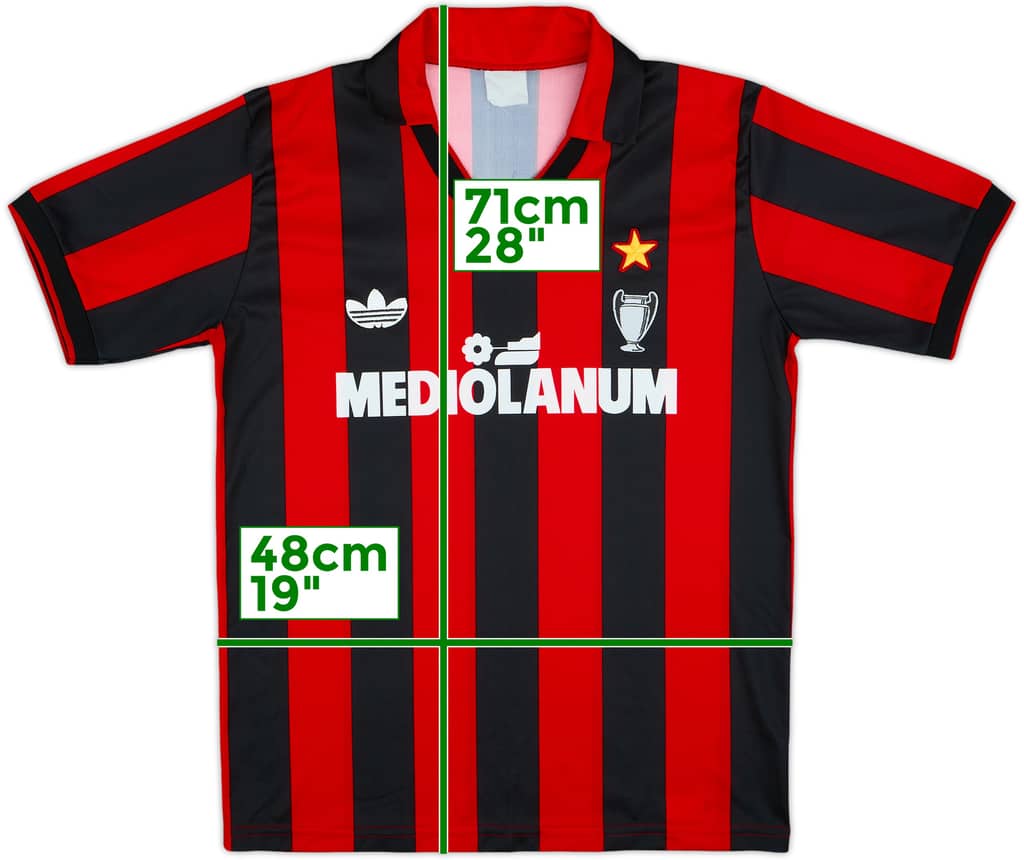 1990-91 AC Milan Home Shirt - 8/10 - (S)