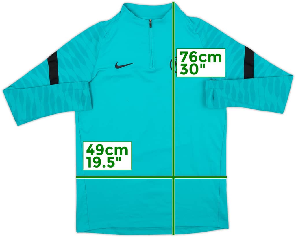2021-22 Inter Milan Nike 1/4 Zip Drill Top - 7/10 - (M)