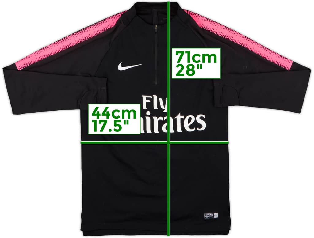 2018-19 Paris Saint-Germain Nike 1/4 Zip Drill Top - 6/10 - (S)