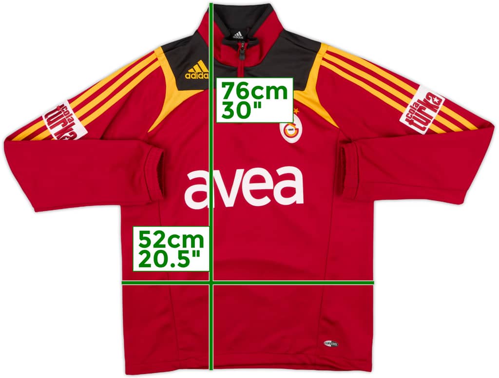 2007-08 Galatasaray adidas 1/4 Zip Training Top - 8/10 - (M)