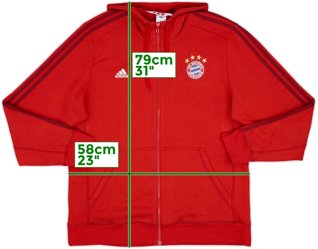 2015-16 Bayern Munich adidas Hooded Track Jacket - 9/10 - (XL)