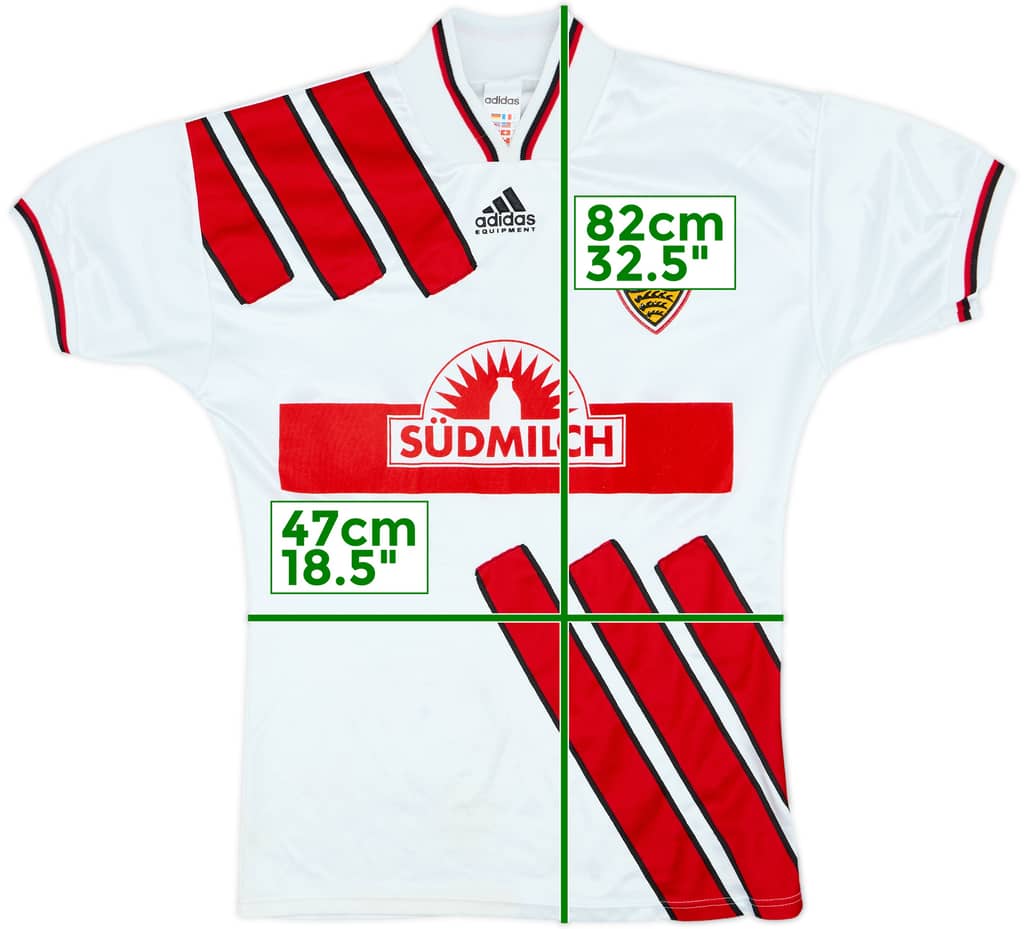 1993-95 Stuttgart Home Shirt - 8/10 - (S)