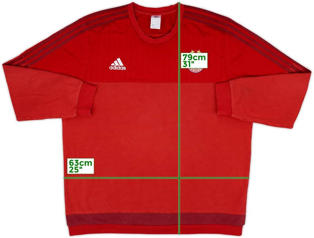 2015-16 Bayern Munich adidas Sweat Top - 7/10 - (XXL)