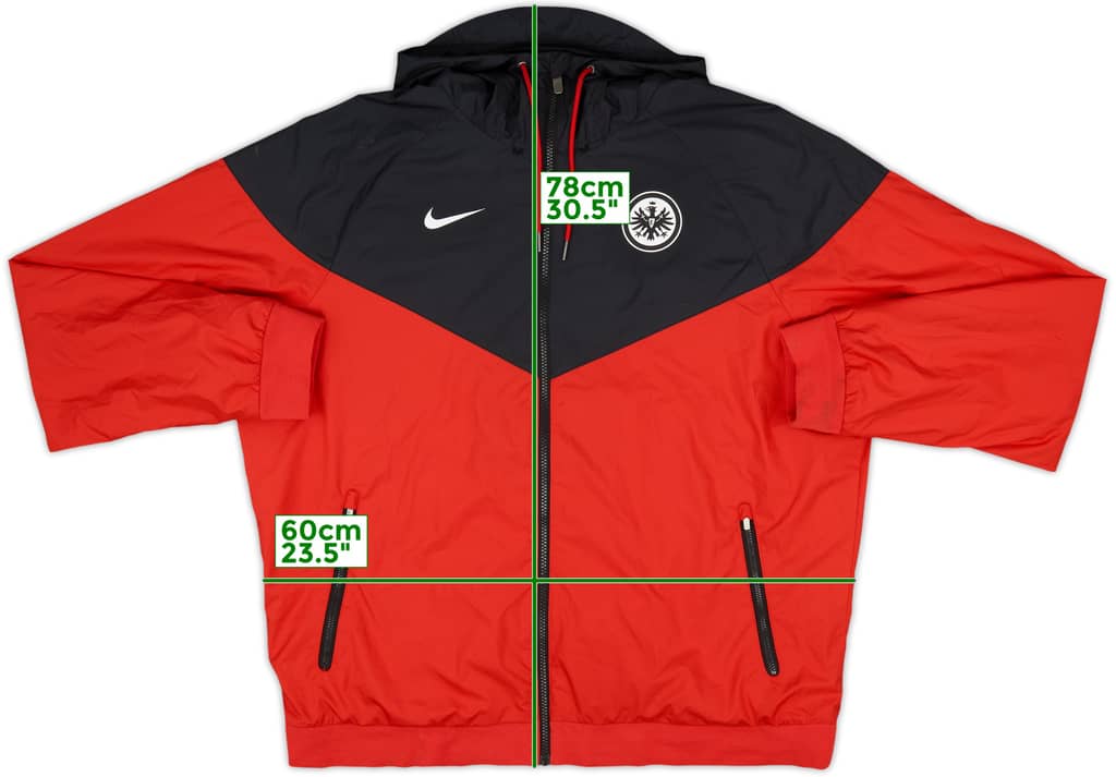 2020-21 Eintracht Frankfurt Nike Hooded Track Jacket - 8/10 - (XL)