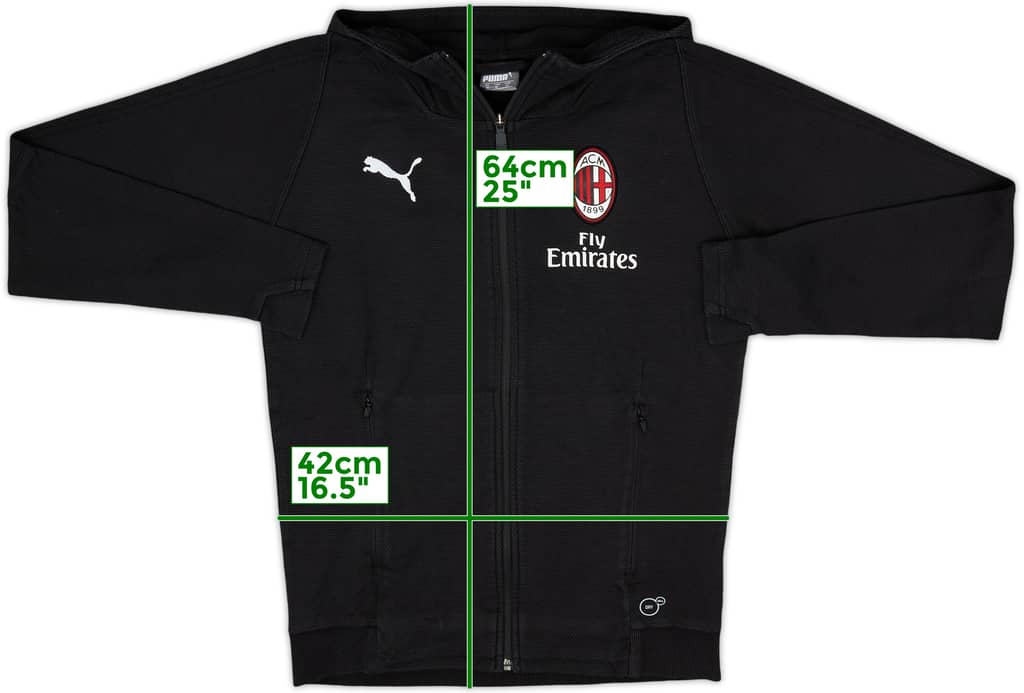 2018-19 AC Milan Puma Hooded Track Jacket - 9/10 - (XS)