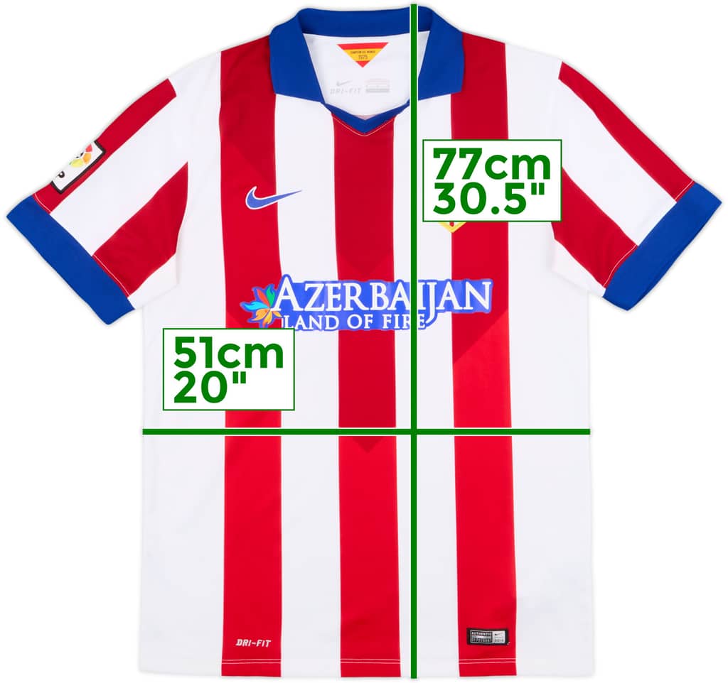 2014-15 Atletico Madrid Home Shirt - 10/10 - (M)