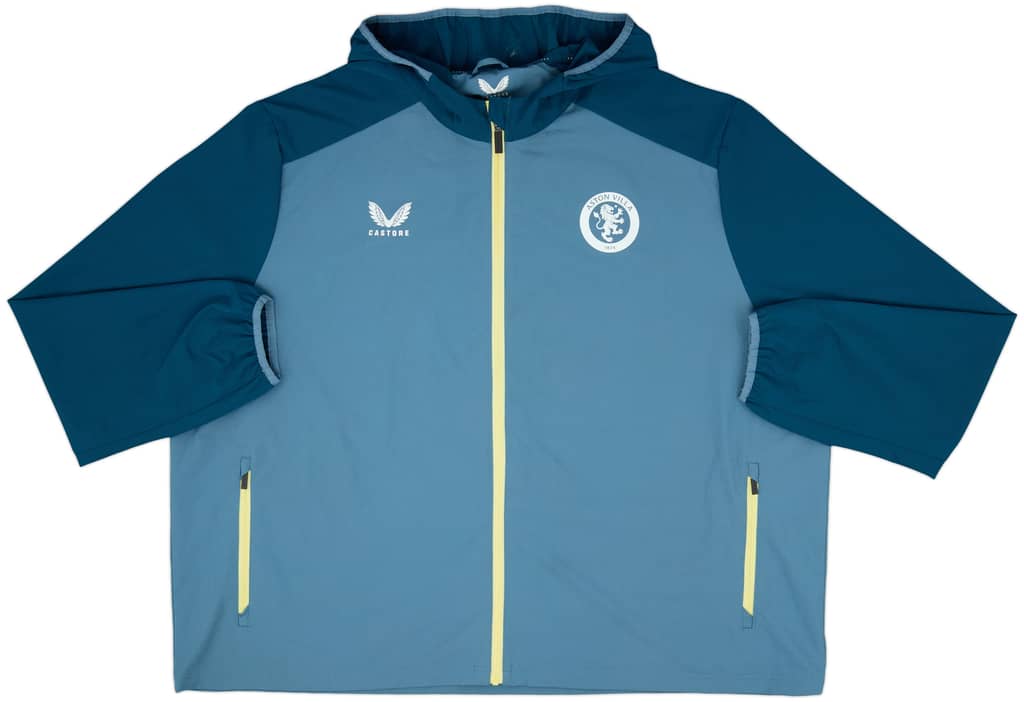 2023-24 Aston Villa Castore Hooded Track Jacket - 9/10 - (5XL)