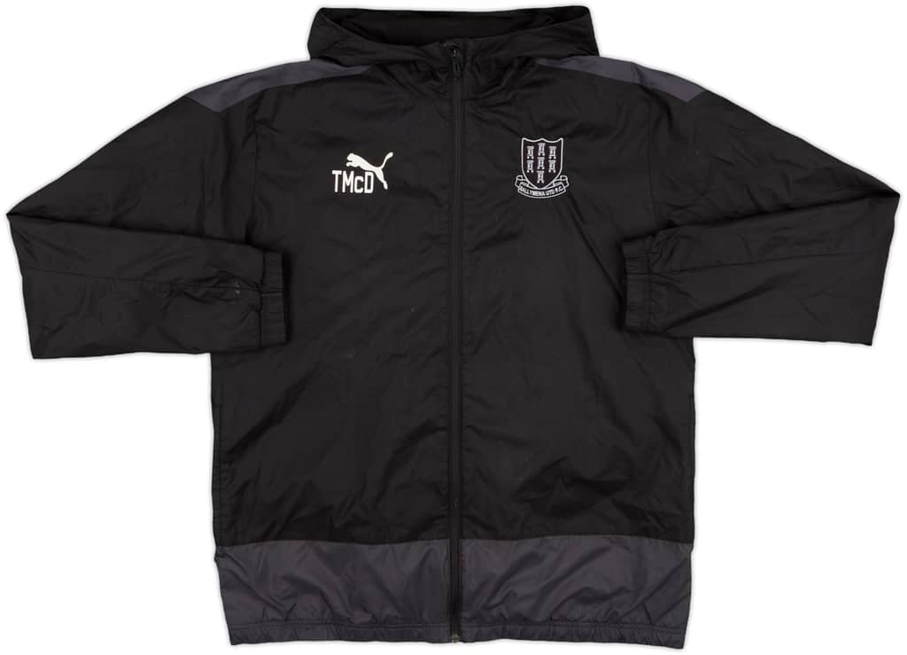 2019-20 Ballymena United Puma Staff Issue Hooded Rain Jacket TMcD - 8/10 - (L)