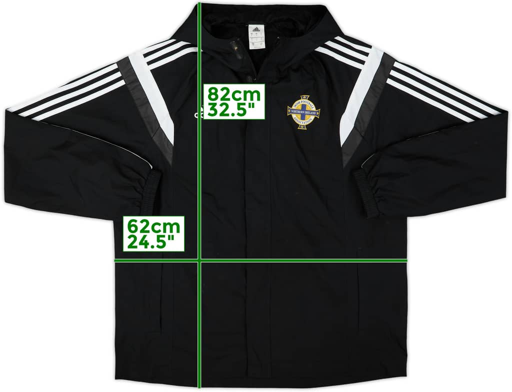 2013-14 Northern Ireland adidas Hooded Rain Jacket - 8/10 - (L)
