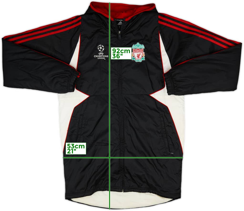 2007-08 Liverpool CL adidas Padded Bench Coat - 7/10 - (S)