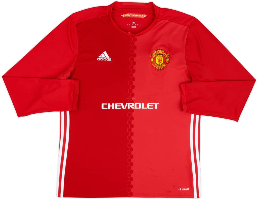 2016-17 Manchester United Home L/S Shirt - 4/10 - (L)
