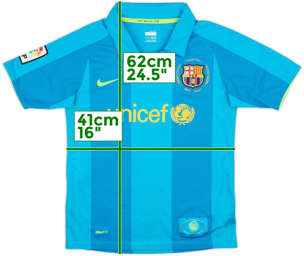 2007-09 Barcelona Away Shirt - 7/10 - (M.Boys)