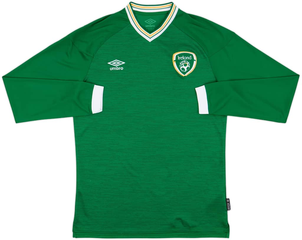 2020-21 Ireland Home L/S Shirt - 8/10 - (M)
