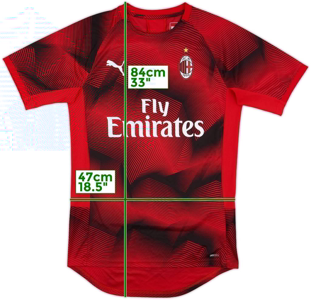 2018-19 AC Milan Puma Training Shirt - 9/10 - (M)