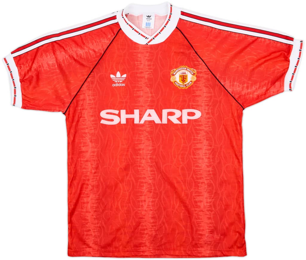 1990-92 Manchester United Home Shirt - 8/10 - (M)