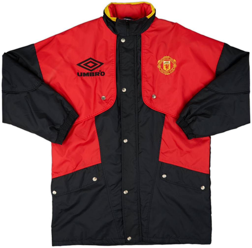 1994-95 Manchester United Umbro Padded Bench Coat - 9/10 - (L)