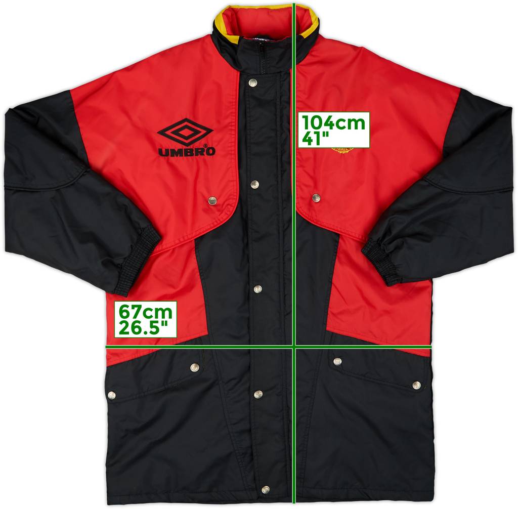 1994-95 Manchester United Umbro Padded Bench Coat - 9/10 - (L)