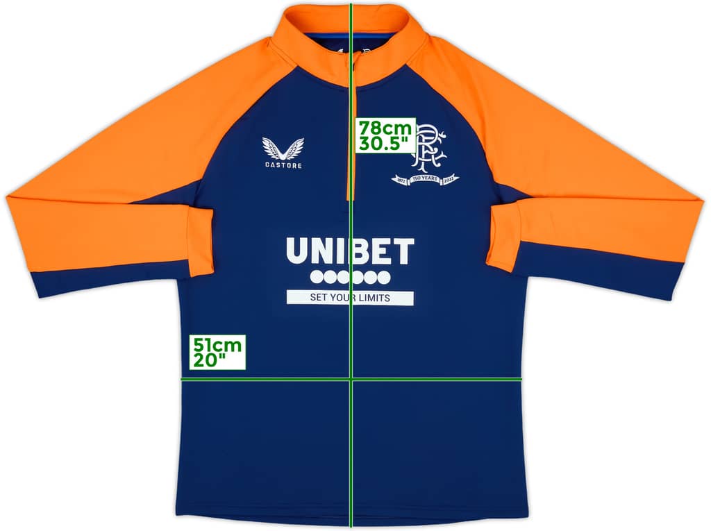 2021-22 Rangers Castore 1/4 Zip Drill Top - 10/10 - (L)