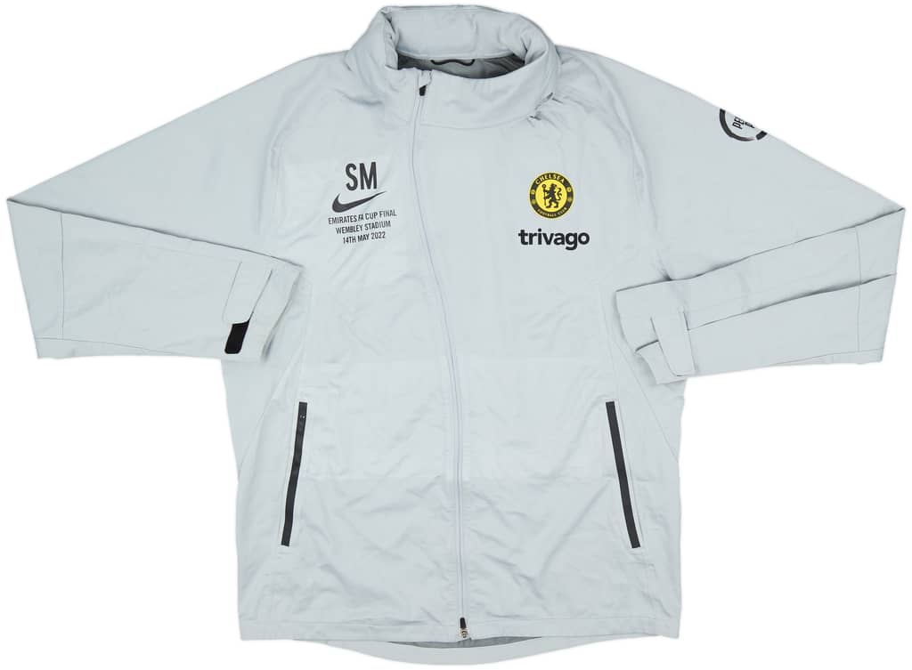 2021-22 Chelsea 'FA Cup Final' Nike Staff Issue Hooded Rain Jacket 'SM' - 10/10 - (M)