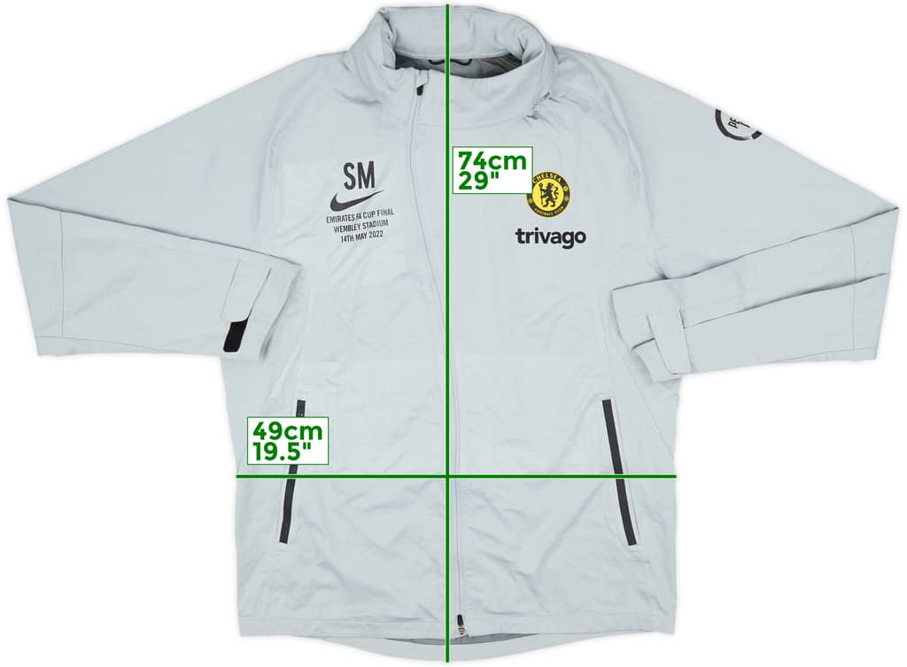 2021-22 Chelsea 'FA Cup Final' Nike Staff Issue Hooded Rain Jacket 'SM' - 10/10 - (M)