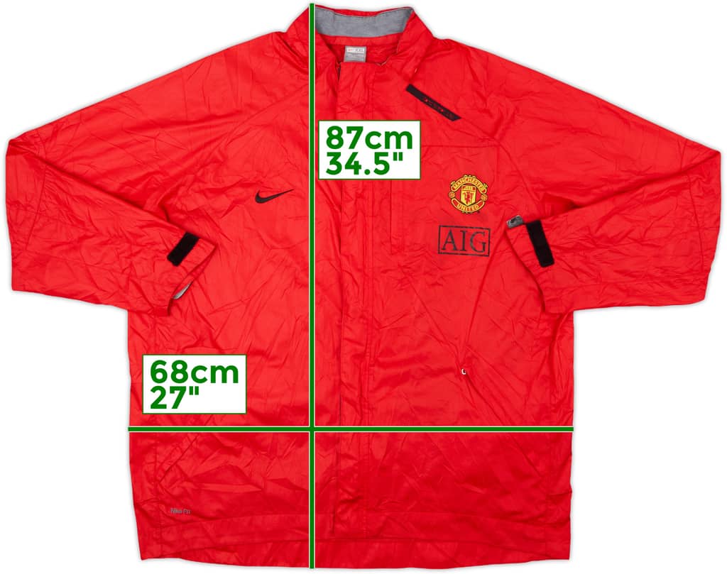 2007-08 Manchester United Nike Rain Jacket - 6/10 - (XXL)