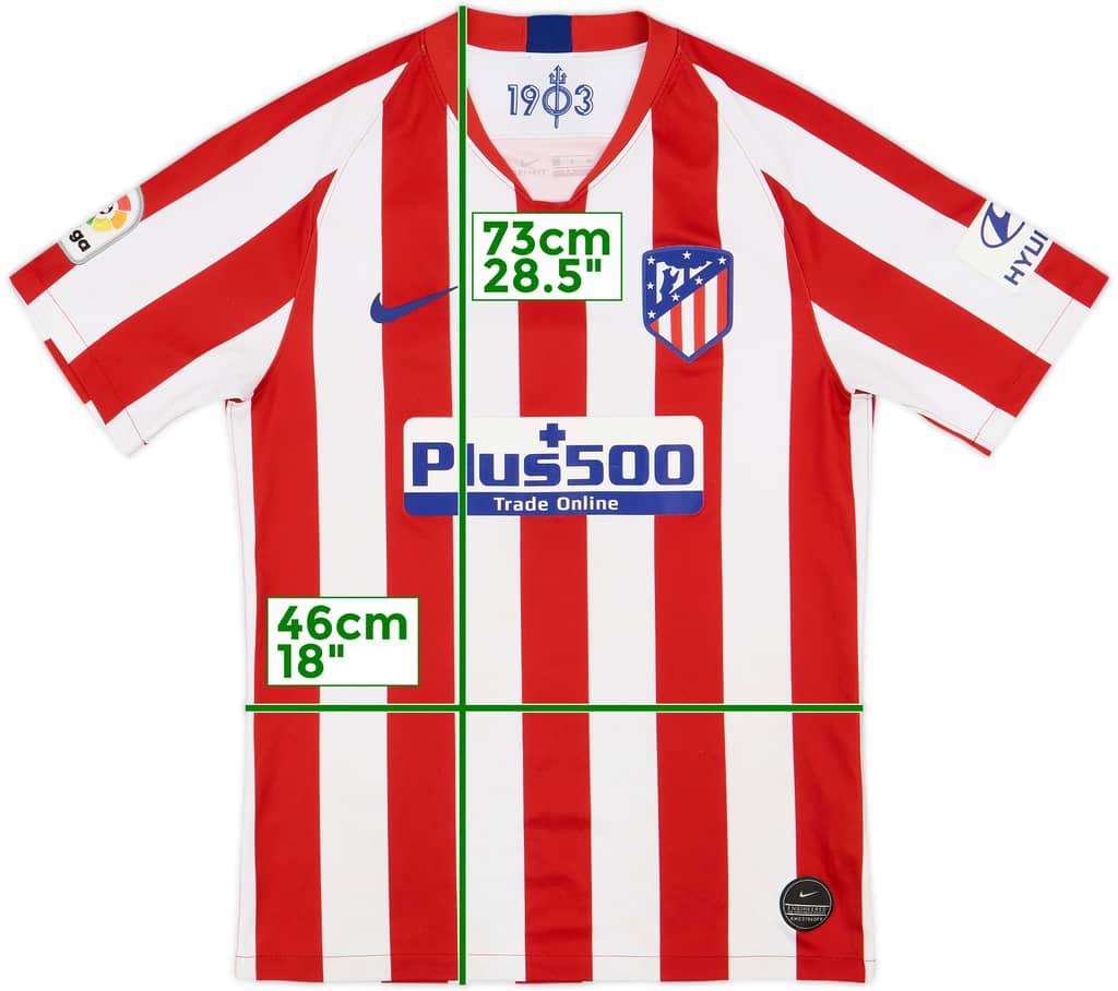 2019-20 Atletico Madrid Home Shirt - 6/10 - (S)