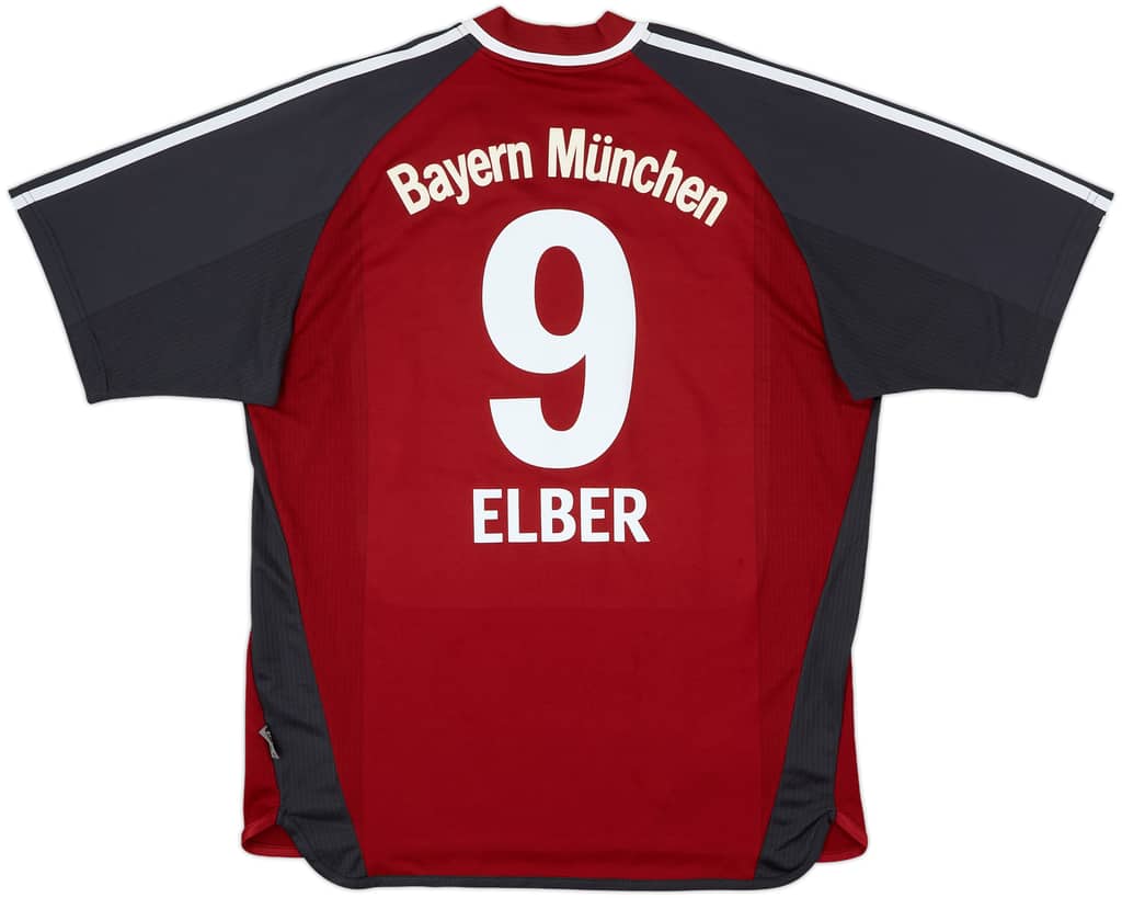 2001-02 Bayern Munich Home Shirt Elber #9 - 8/10 - (XL)