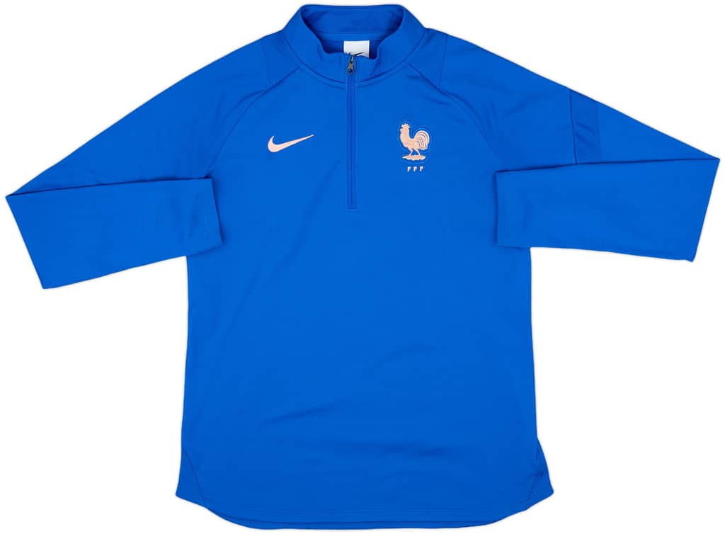 2022-23 France Women Nike 1/4 Zip Drill Top - 9/10 - (Men's M)