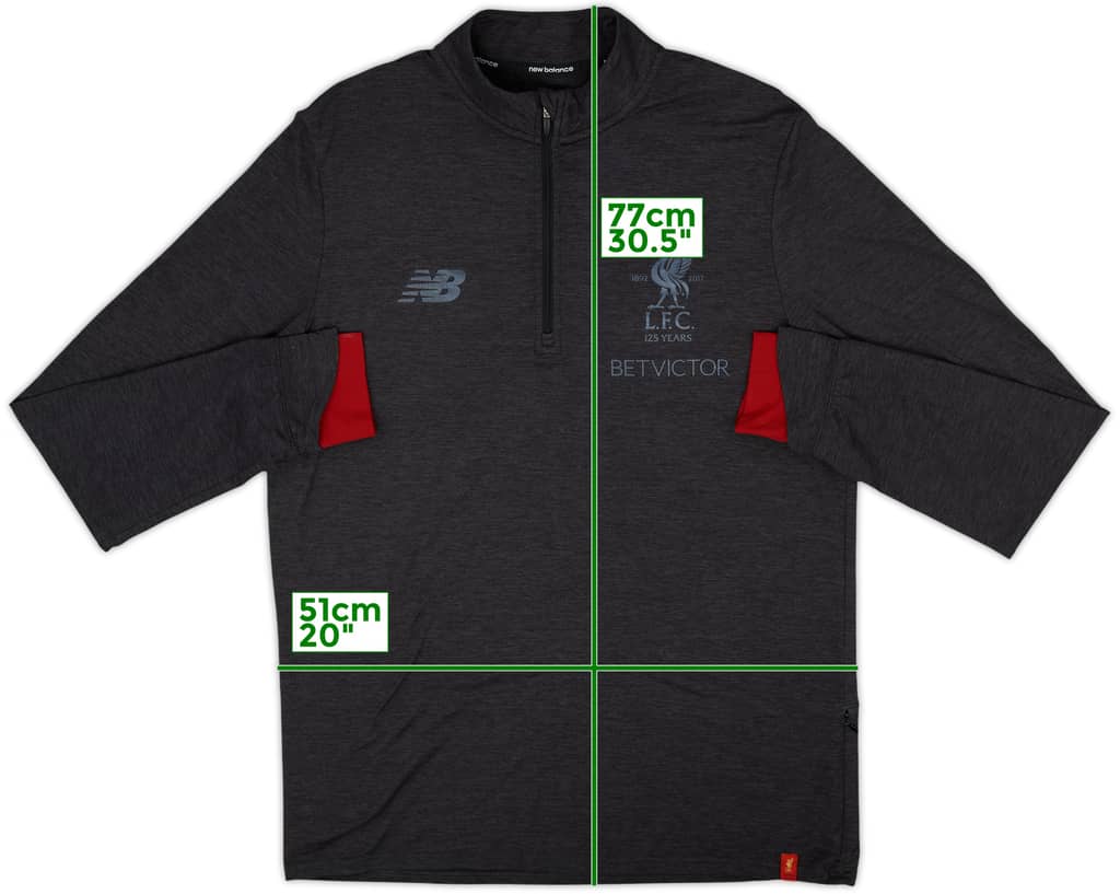 2017-18 Liverpool New Balance 1/4 Zip Drill Top - 6/10 - (L)