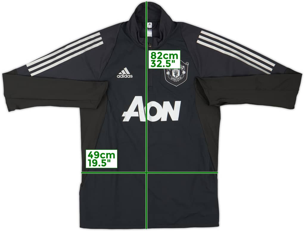 2019-20 Manchester United adidas 1/4 Zip Drill Top - 9/10 - (S)