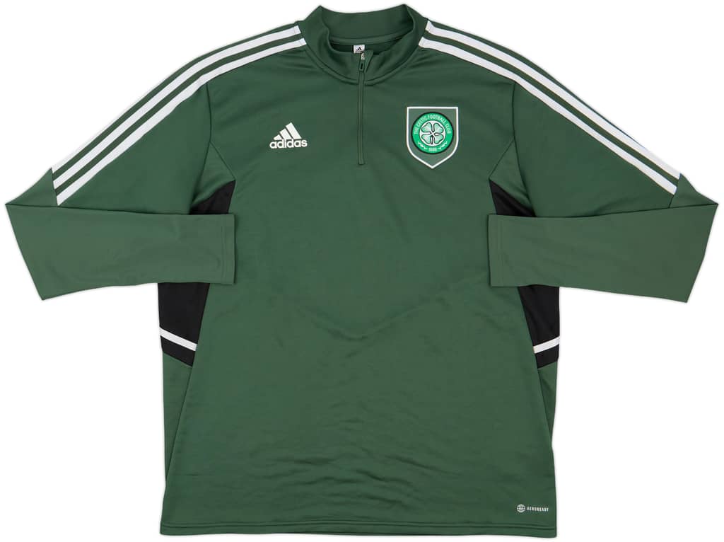 2022-23 Celtic adidas 1/4 Zip Drill Top - 8/10 - (XL)