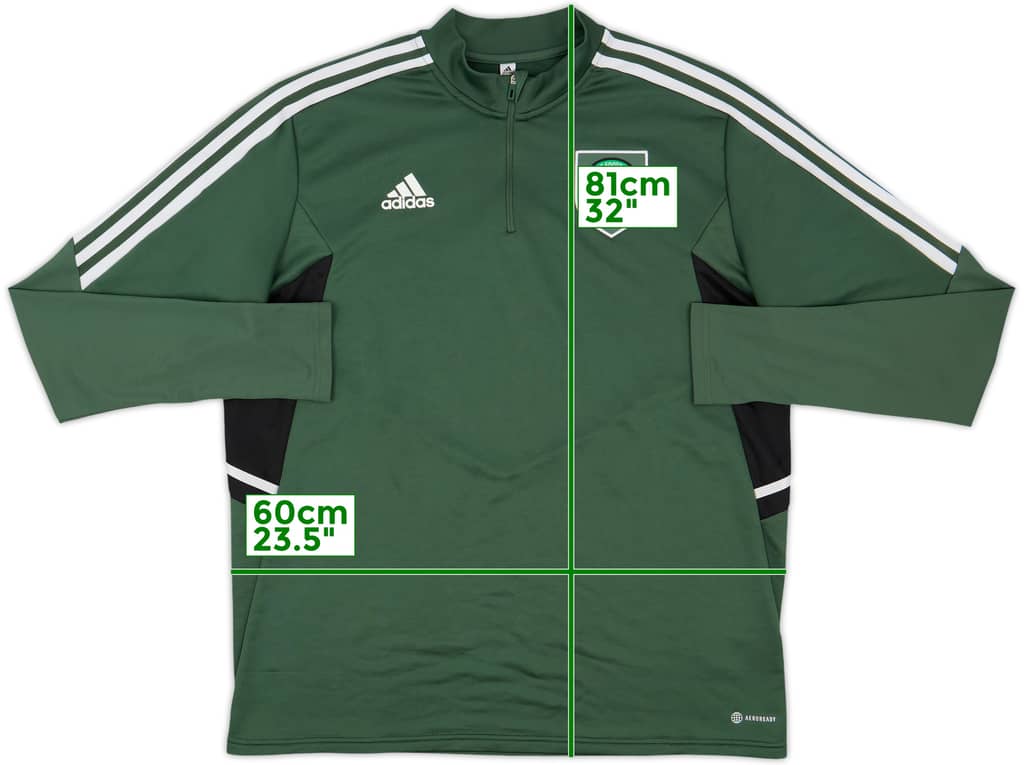 2022-23 Celtic adidas 1/4 Zip Drill Top - 8/10 - (XL)