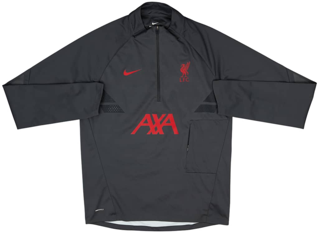 2020-21 Liverpool Player Issue 1/2 Zip Strike Drill Top - 10/10 - (M)
