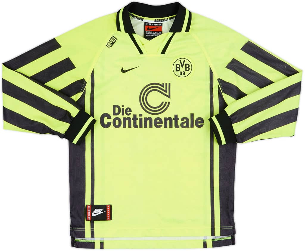 1996-97 Borussia Dortmund Home L/S Shirt - 9/10 - (L.Boys)