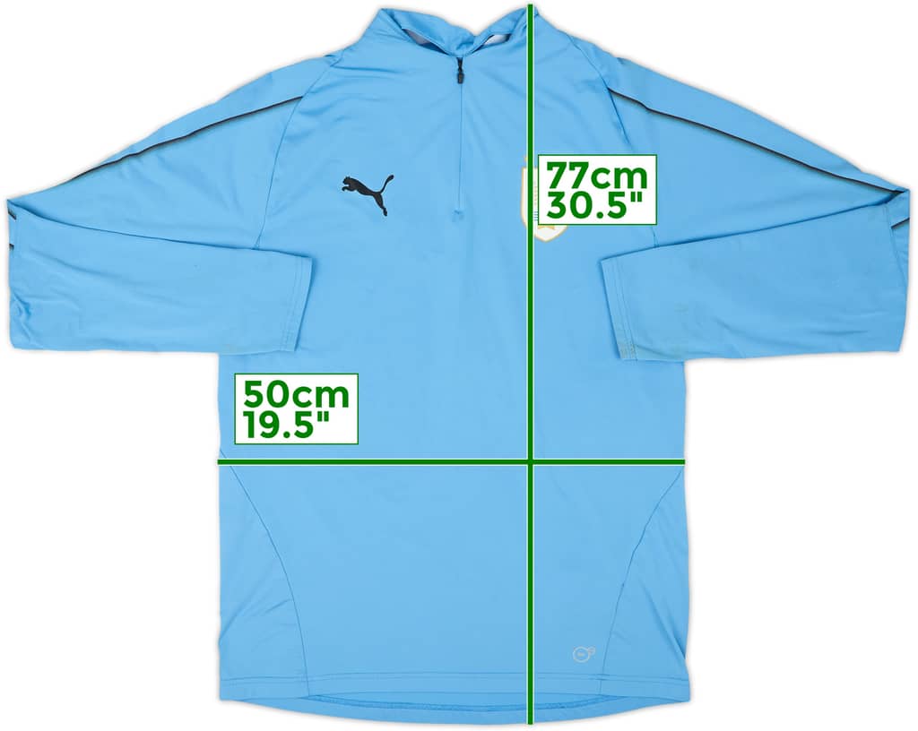 2017-18 Uruguay Puma 1/4 Zip Drill Top - 5/10 - (M)