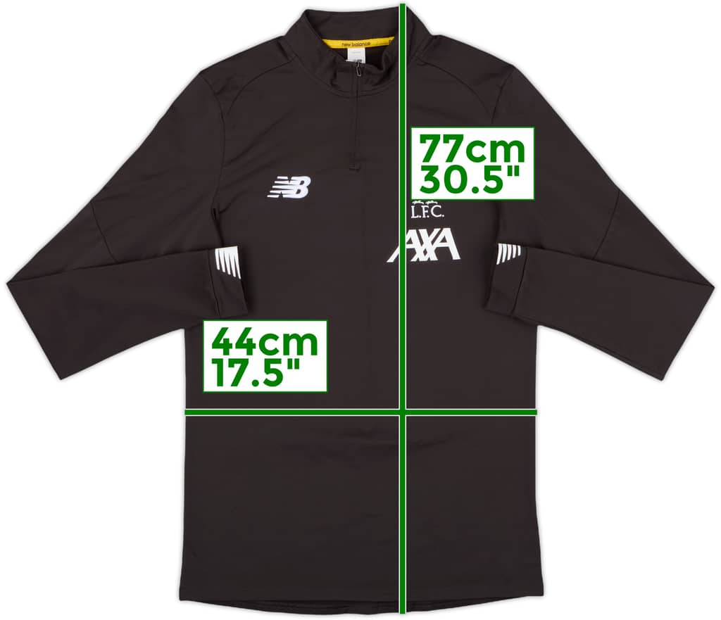 2017-18 Liverpool New Balance 1/4 Zip Training Top - 8/10 - (S)
