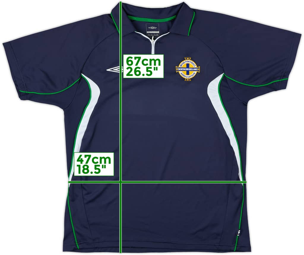 2007-08 Northern Ireland Umbro 1/4 Zip Training Shirt - 9/10 - (L)