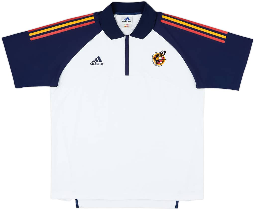 2002-04 Spain adidas 1/4 Zip Polo Shirt - 6/10 - (L/XL)