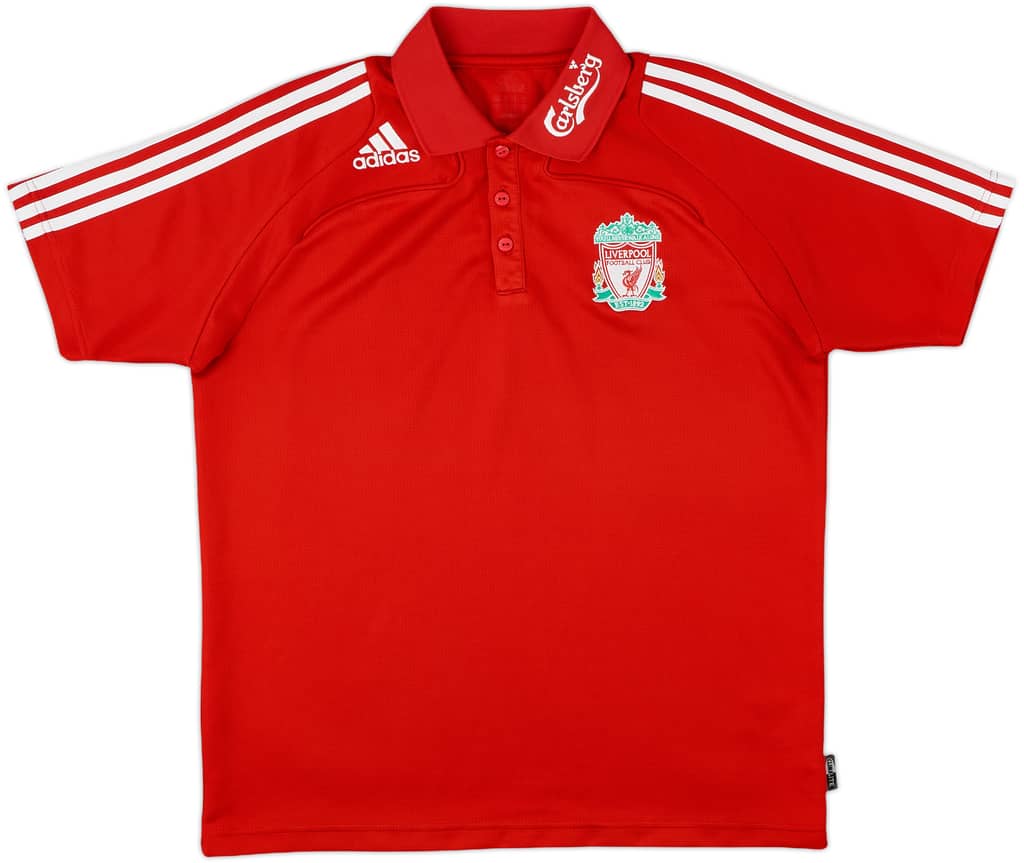2008-09 Liverpool adidas Polo Shirt - 9/10 - (L)