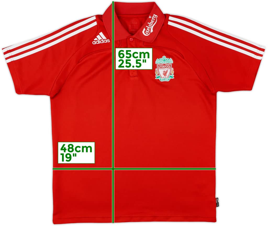 2008-09 Liverpool adidas Polo Shirt - 9/10 - (L)