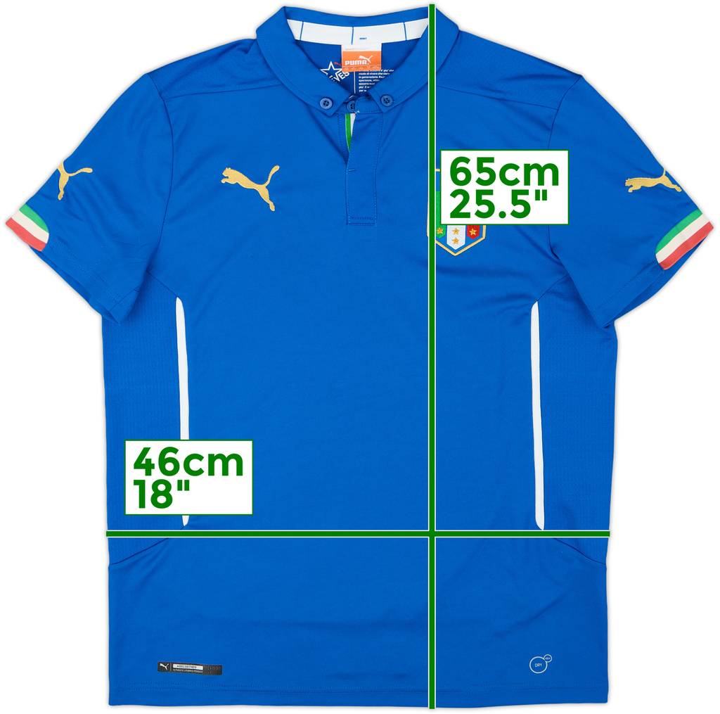 2014-15 Italy Home Shirt - 9/10 - (XL.Boys)